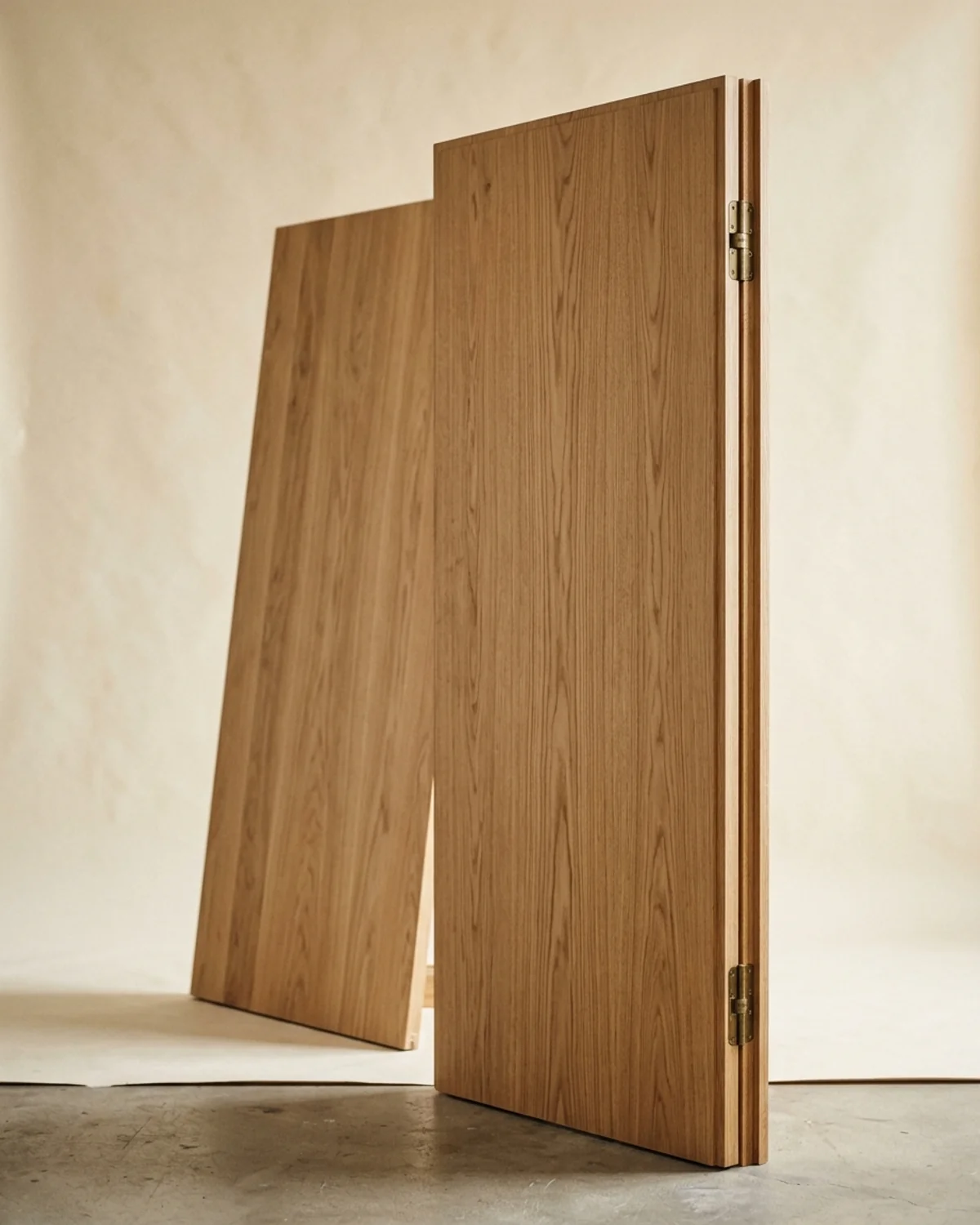 Puertas interiores de roble macizo con bisagras de bronce